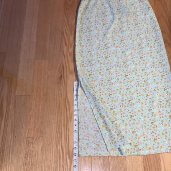 Vero Moda Lime Green Floral Maxi Skirt Medium - Picture 9 of 9